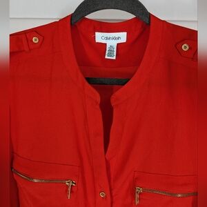 Calvin Klein red blouse